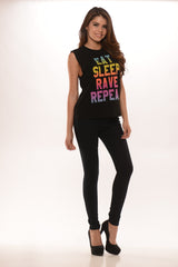 Eat, Sleep, Rave, Repeat - Black