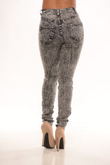 High Waisted Distressed - Grey
