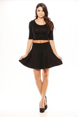 Ponte Skater Skirt - Black (Also available in Perry Blue)