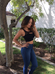 I Can Breathe Crop Top - Black