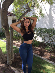 I Can Breathe Crop Top - Black