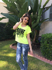 Heroine Tee - Neon Yellow