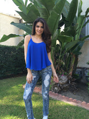 Crop Top - Royal Blue (Also available in Fuchsia and Lime)