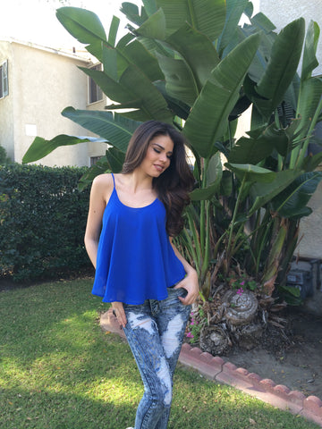 Crop Top - Royal Blue (Also available in Fuchsia and Lime)