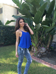 Crop Top - Royal Blue (Also available in Fuchsia and Lime)