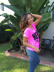Heroine Tee - Neon Pink