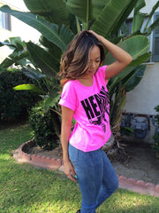 Heroine Tee - Neon Pink