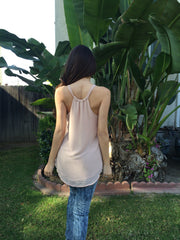 Zip me up top- Taupe