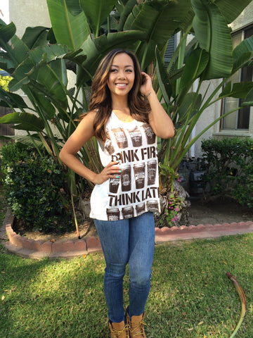Coffee Tank Top - Ivory