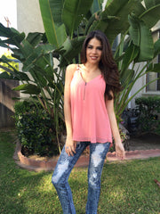 Zip me up top- Blush