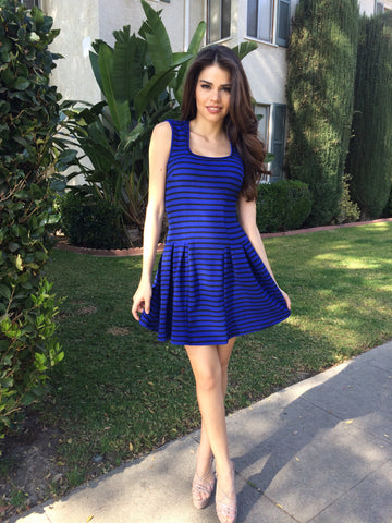 Flare Dress- Royal