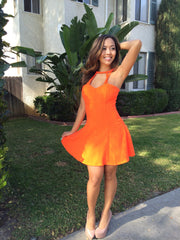 Timeless Spring Dress - Tangerine