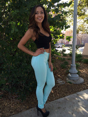 High Waisted Pants - Mint