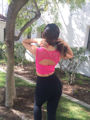 I Can Breathe Crop Top - Fuchsia