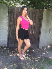 Twist Back Top- Fuchsia