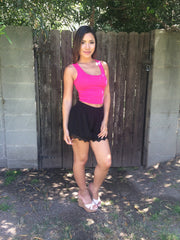 Twist Back Top- Fuchsia