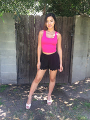 Twist Back Top- Fuchsia