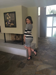 Stripe Crop Top- Black/White