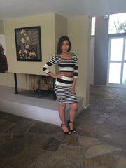 Stripe Skirt- Black/White