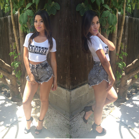 Parental Advisory Top - White