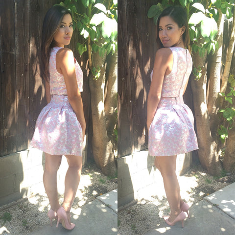 Floral Elegance Skirt - Pink