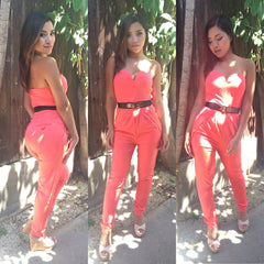Hug Me Jumpsuit - Coral