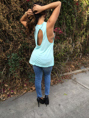 Key hole open back top- Mint