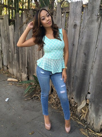 Rhombus My Peplum Top - Mint
