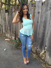 Rhombus My Peplum Top - Mint