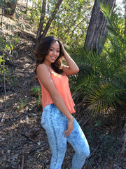 Broonstick Cami Woven Top - Coral