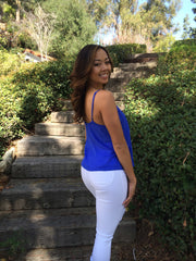 Flowy Chiffon Top- Royal
