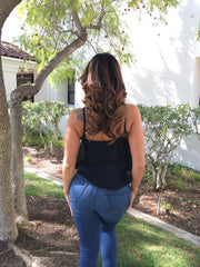 Flowy Lace  Crop Top- Black (Also available in Taupe & Coral)