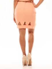 Acute Mini Skirt- Peach